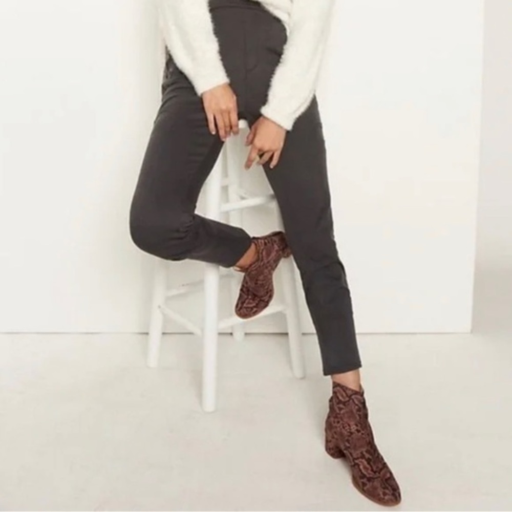 Anthropologie Frankie high waist charcoal grey knit cargo leggings ‎ XS NWT